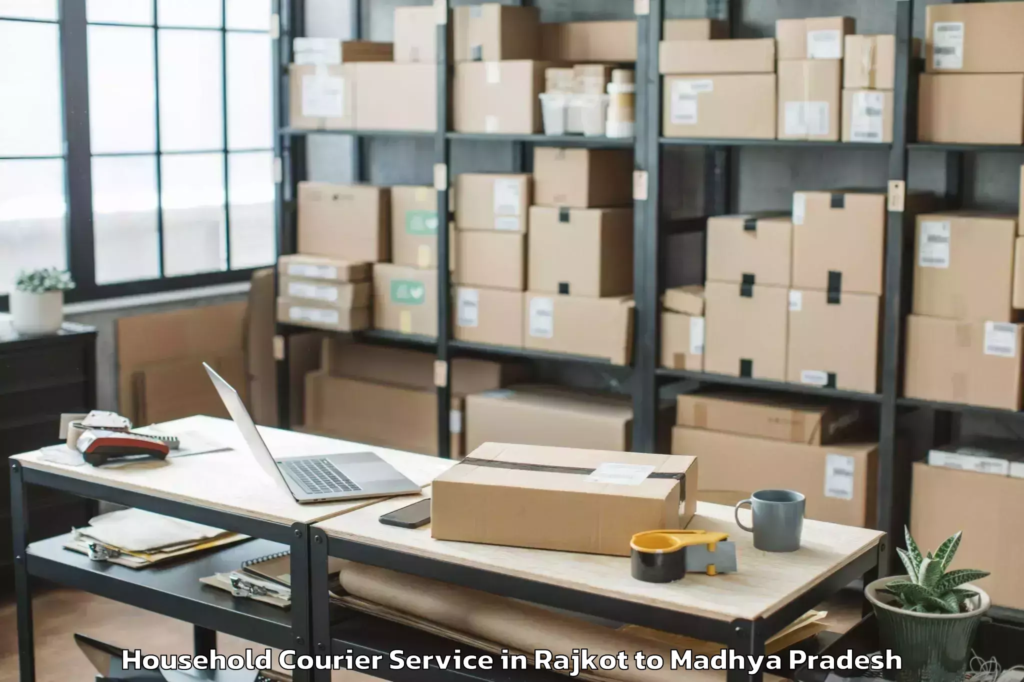 Top Rajkot to Mandleshwar Household Courier Available